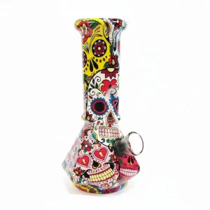 6'' Crimson Skull Prism Hex Bong