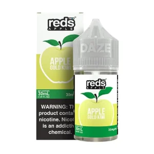 7 Daze Reds Salts Apple Gold Kiwi Nic Salt Vape Juice 30ml - 50MG