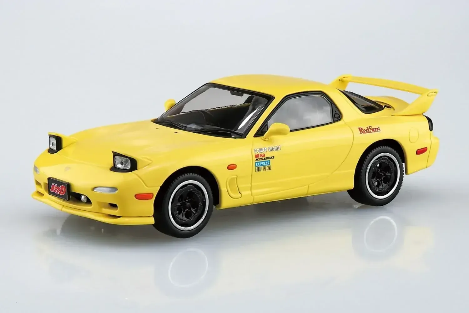 Aoshima Initial D Keisuke FD RX-7 Yellow Plastic Model Kit 1:32 - Image 2