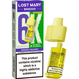 Banana volcano Lost Mary BM6000 pod & refill 12ml
