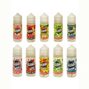 Bazooka e Liquid Sour Straws 100ml Vape Juice 0 Mg 3 Mg 6 Mg Made in USA