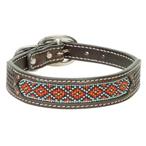 Beaded Basketweave Dog Collar