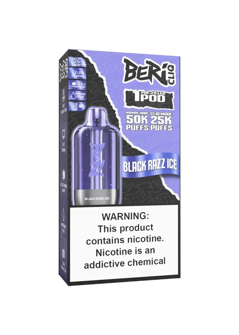 Beri CLIQ 50K Refill Pod: Black Razz Ice