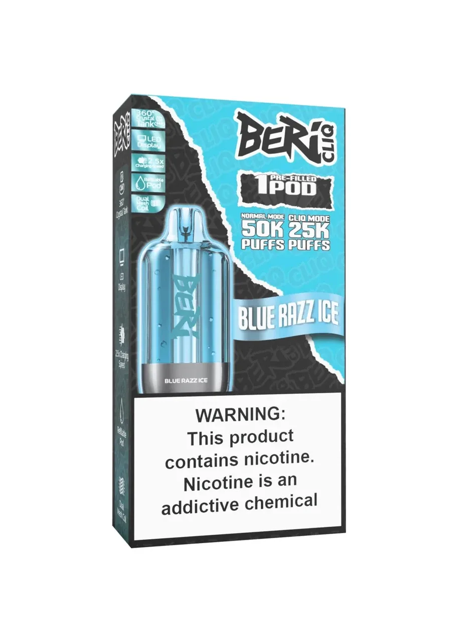 Beri CLIQ 50K Refill Pod: Blue Razz Ice