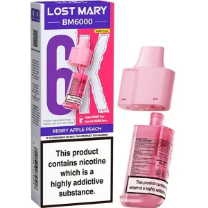 Berry apple peach Lost Mary BM6000 pod & refill 12ml