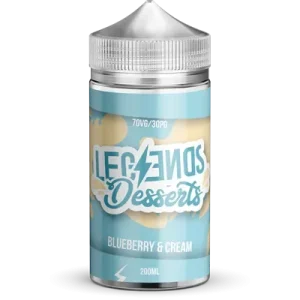BLUEBERRY & CREAM (DESSERTS) 200ML E LIQUID BY LEGENDS PGVG 30/70