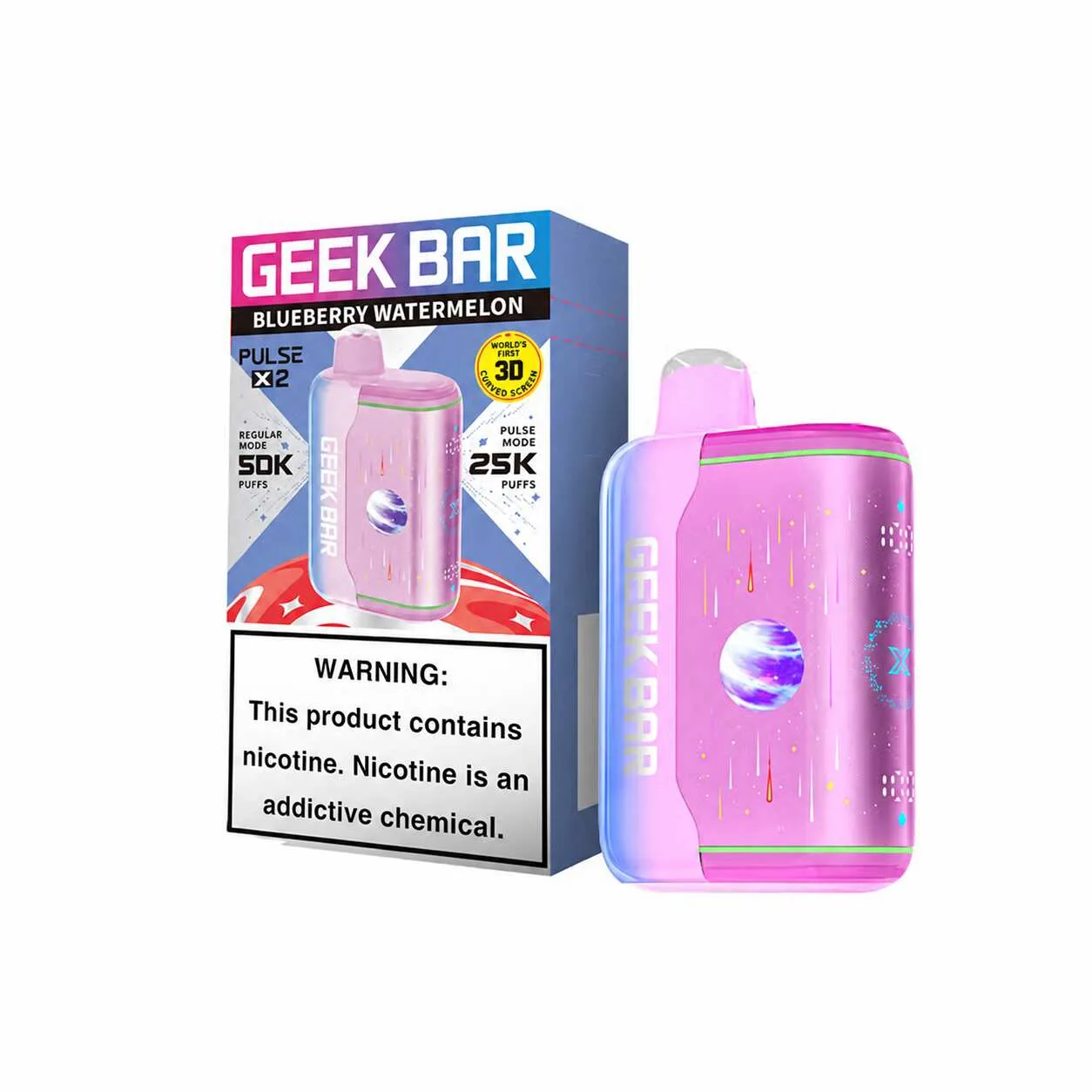 Blueberry Watermelon Geek Bar Pulse X2 50K