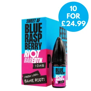 Box of 10 – 20mg (2%) Riot E-liquid BAR EDTN 10ml Nic Salt