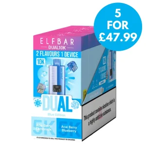 Box of 5 – 20mg Elf Bar Dual 10K Prefilled Pod Vape Kit