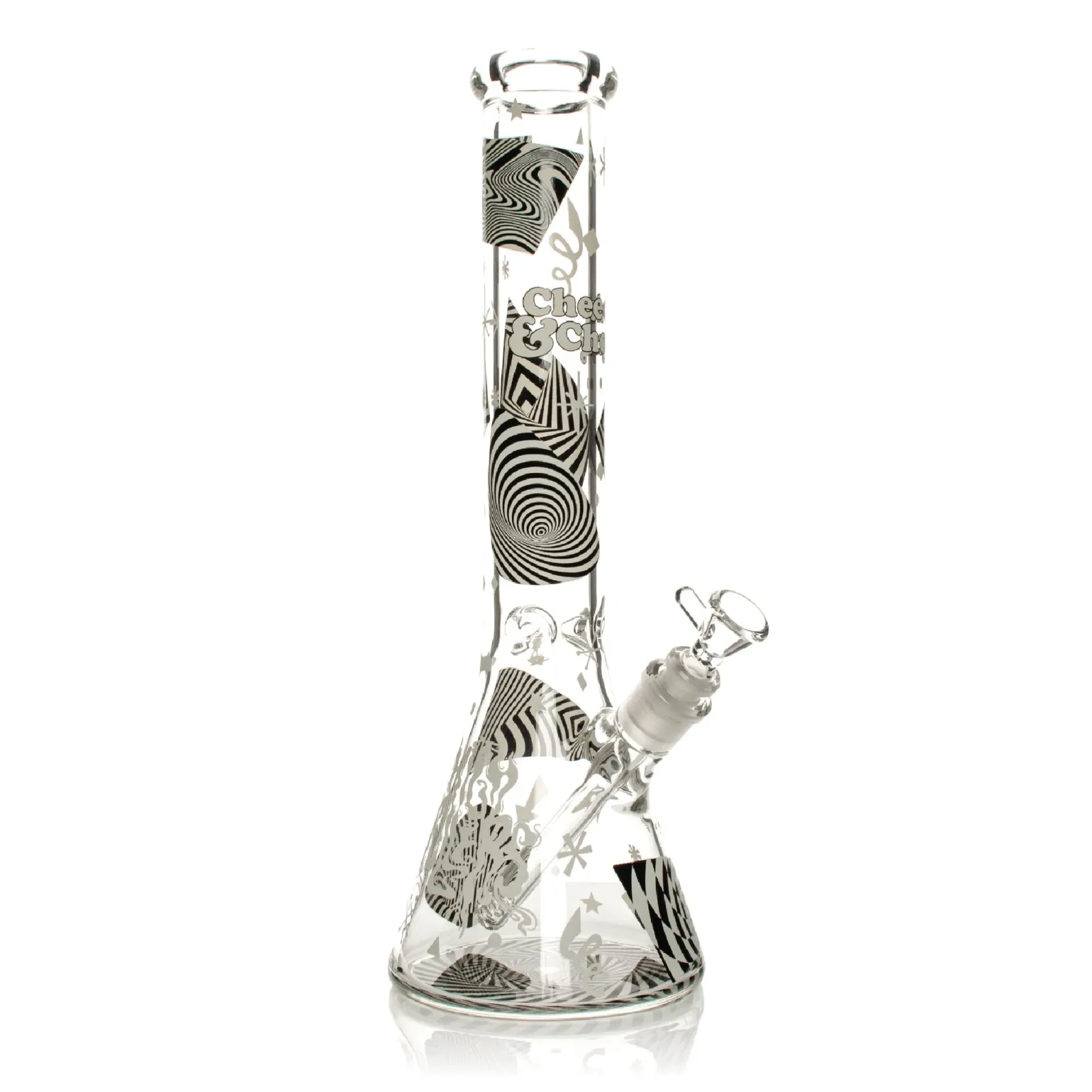 Cheech & Chong Optical Illusion GITD Bong - 15in