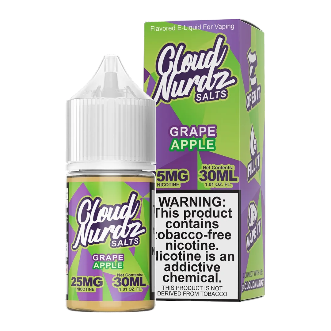 Cloud Nurdz TFN Salt Eliquid 30mL – Grape Apple –