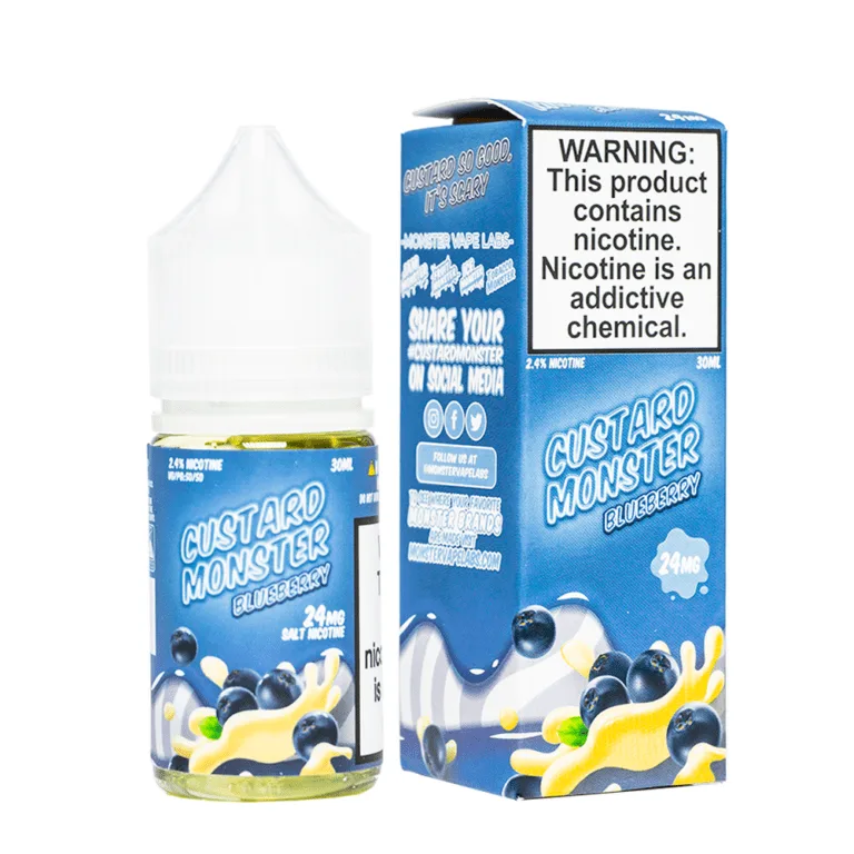 Custard Monster Salt Blueberry Custard Salt by Jam Monster Salt 30ML