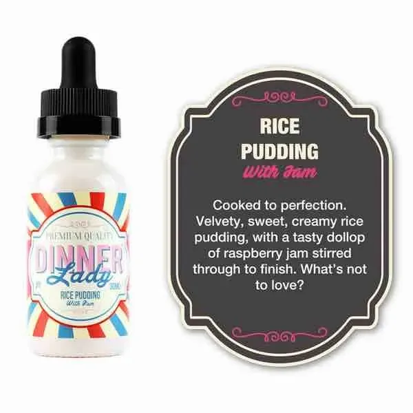 Dinner Lady Aroma 50ml Shortfill E Liquid – Lemon Tart, Blackberry Crumble, Apple Pie, Orange Tart & Rice Pudding