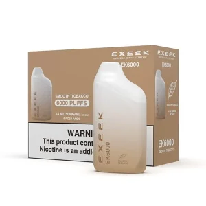 Ecap EXEEK EK6000 Smooth Tobacco Disposable Vape — 5% Nic, 6K Puffs