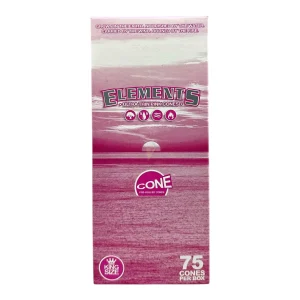 Elements 75ct Pink King Size Pre Rolled Cones