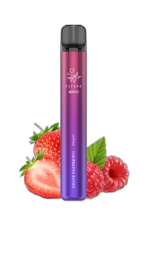 ELF BAR 600V2 Disposable 600 Puffs Grape Raspberry