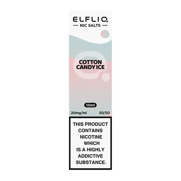 Elf Bar ElfLiq Cotton Candy Ice Nic Salt Vape Juice 10ml