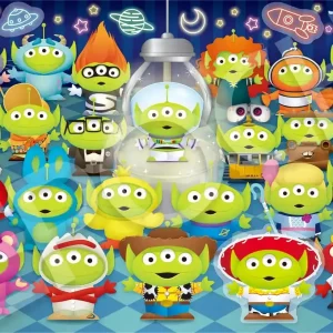 Epoch Disney 300 Piece Puzzle 26x38cm Collage Aliens with Glue and Sticker
