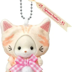 Epoch Sylvanian Families Cat Costume Keychain ST Mark Official