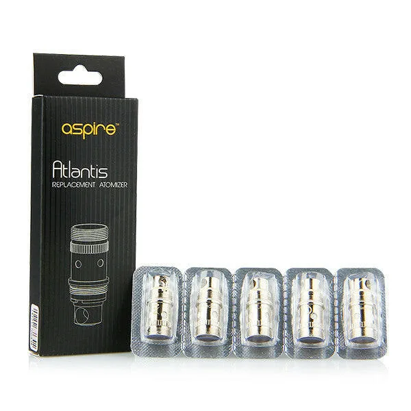 Genuine Aspire Atlantis Replacement Atomizer/Coils Pack of Five