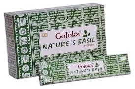 Goloka – Nature’s Basil 9″ Incense Sticks (15g)
