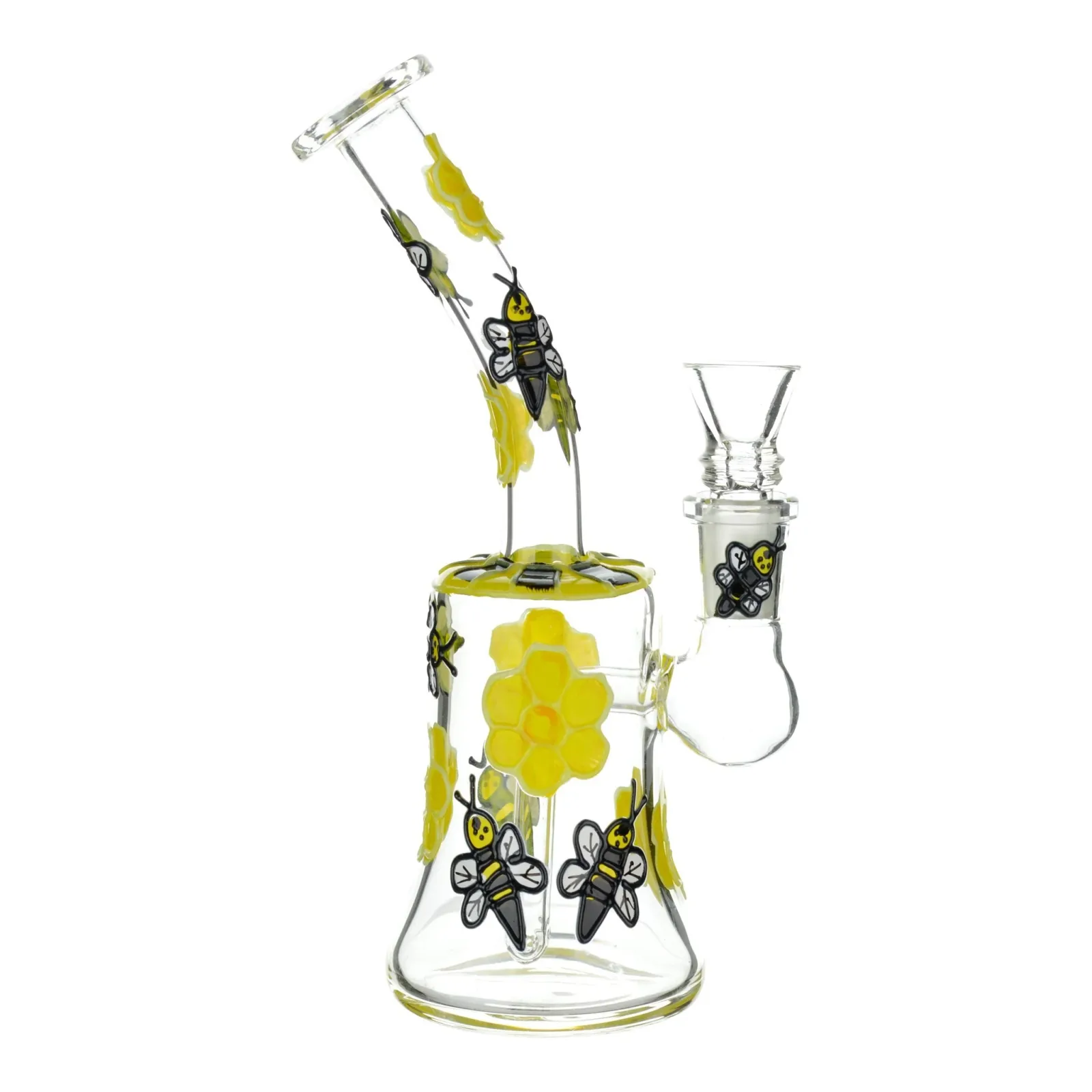 Honey Bee Glow Bong - 7in