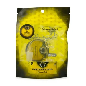 Honeybee Herb Yellow Line 90 Degree Banger