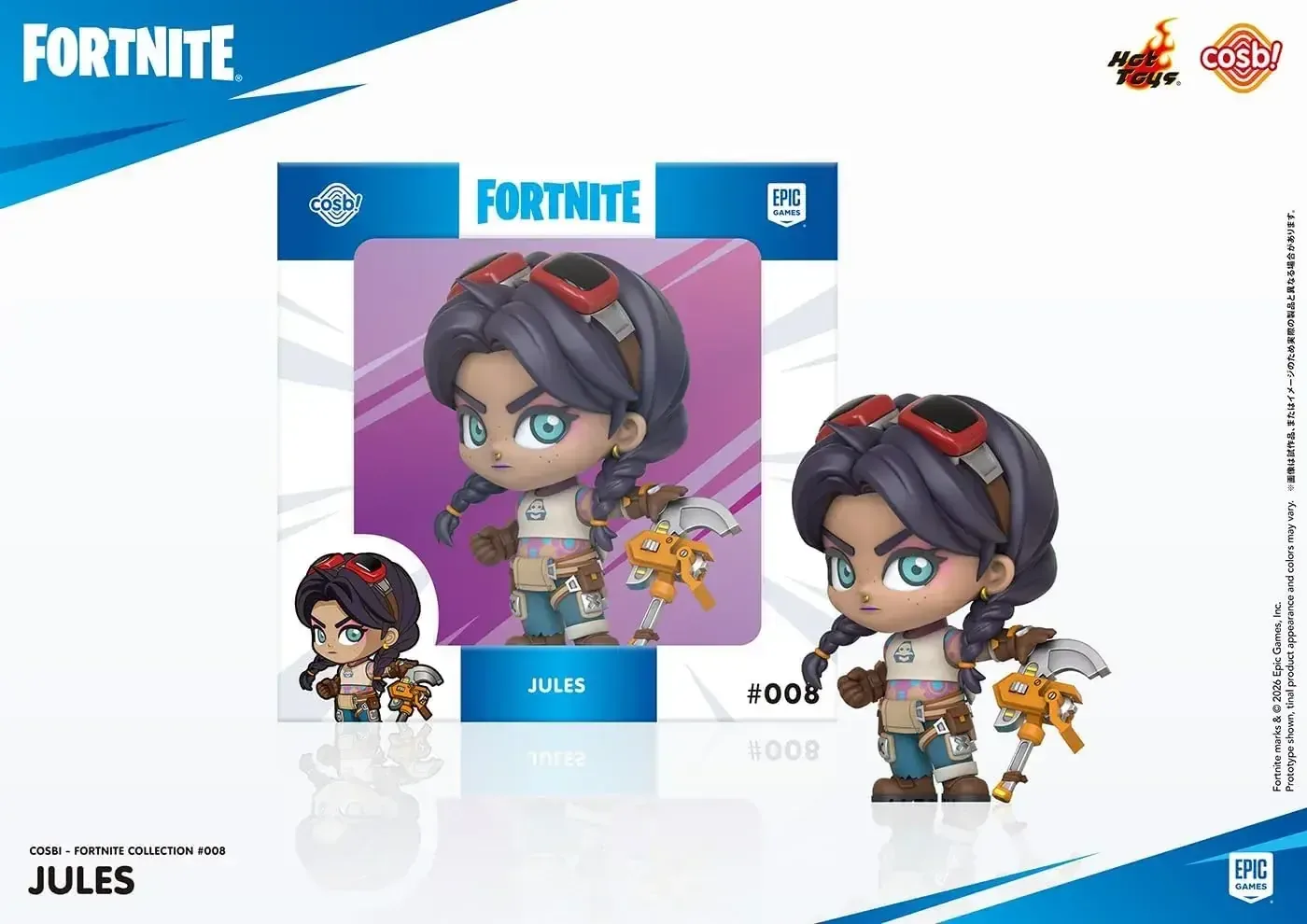Hot Toys Cosbi Fortnite Jules 008 Mini Figure 8cm Display Box - Image 2