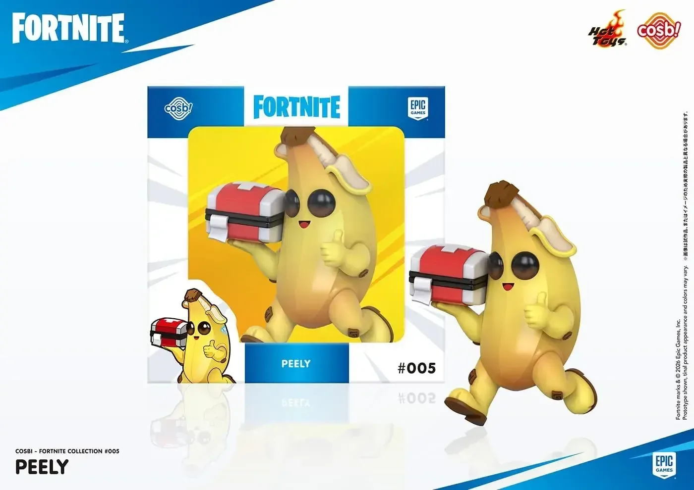 Hot Toys Fortnite Cosbi Peely Mini Figure 8cm Storage Display - Image 2