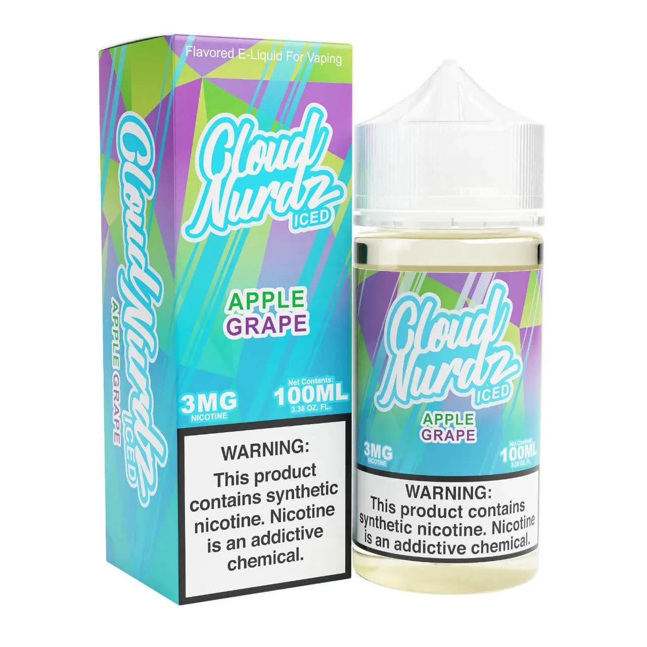 Iced Grape Apple Synthetic Nicotine 100ml E-Juice | Cloud Nurdz