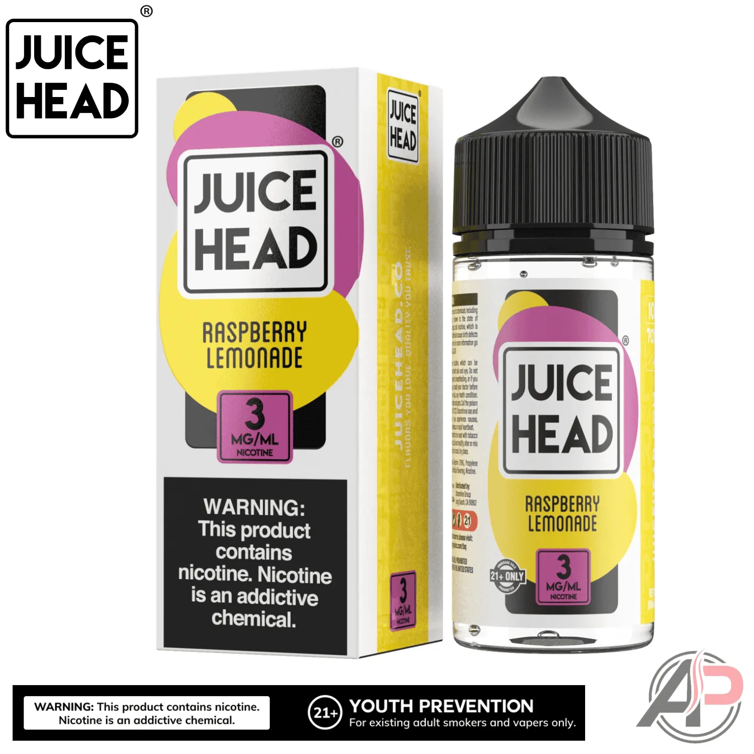 Juice Head Raspberry Lemonade E-Liquid 100mL - Image 2