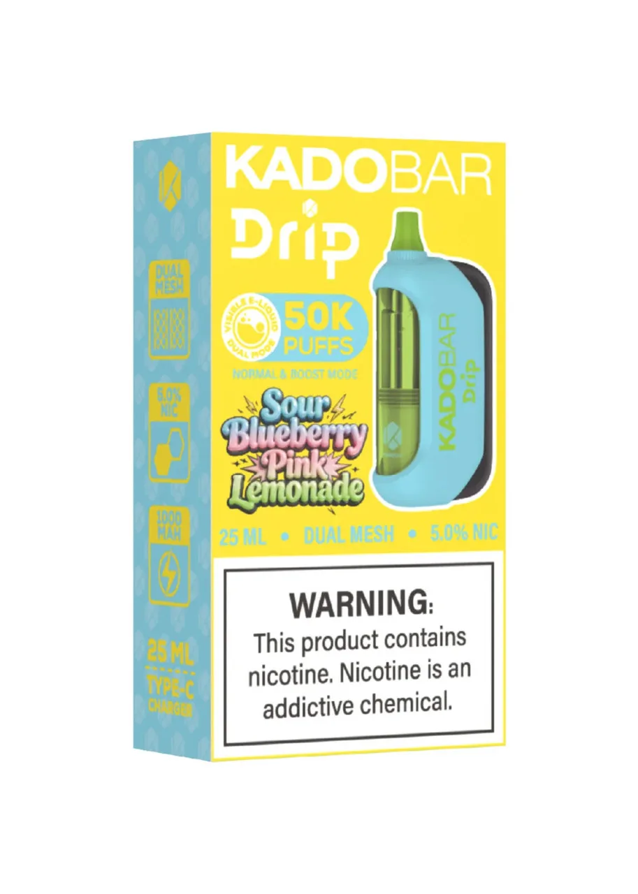 Kado Bar Drip 50K: Sour Blueberry Pink Lemonade