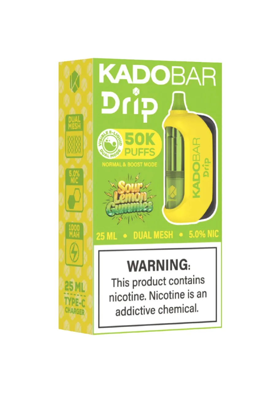 Kado Bar Drip 50K: Sour Lemon Gummies