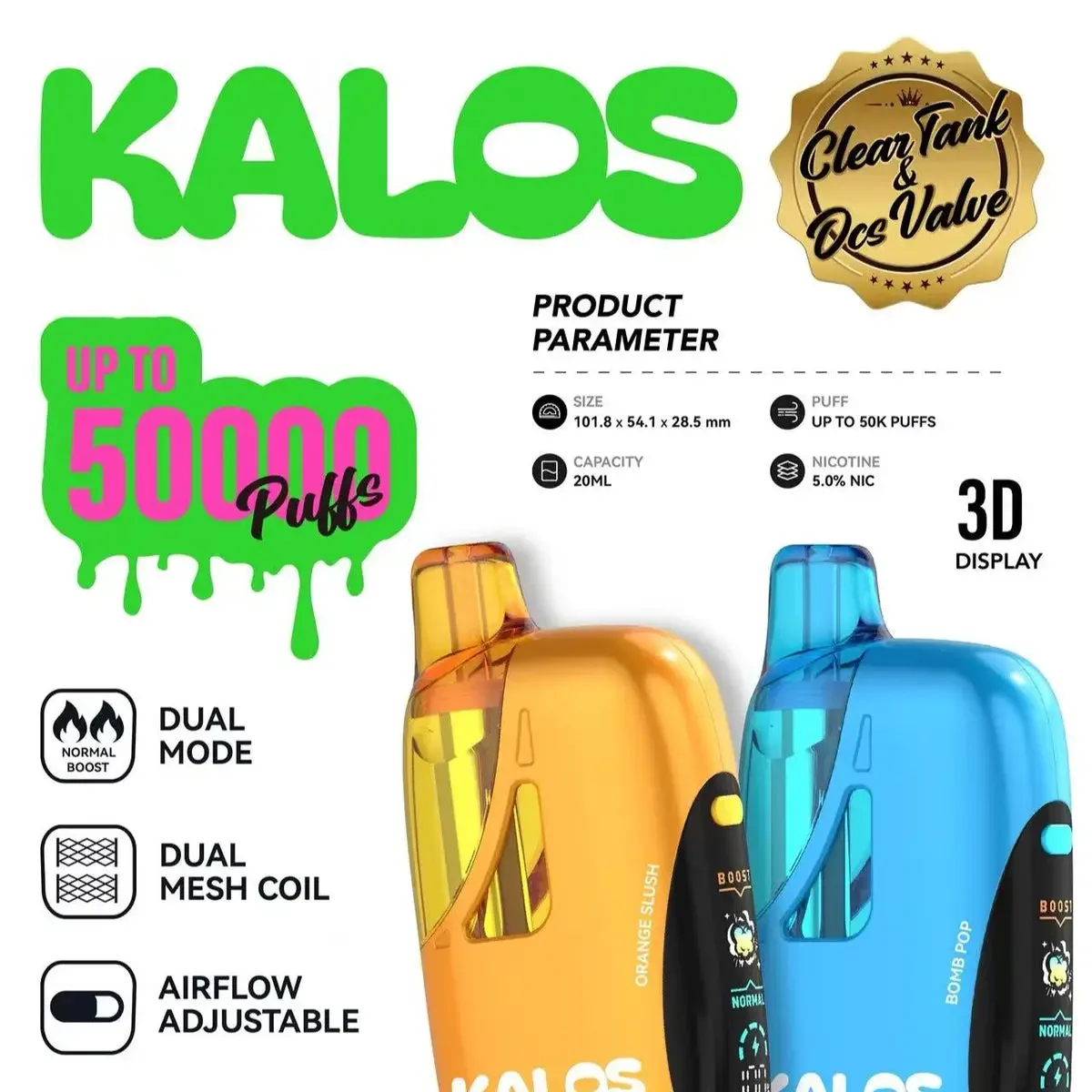 KALOS 50K Puff Disposable Device – 50,000 Puffs