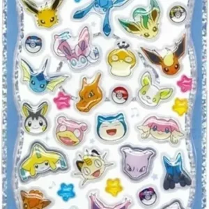 Kamio Pokemon Petite Drop Face Sticker 2 Purple Glossy Sheet