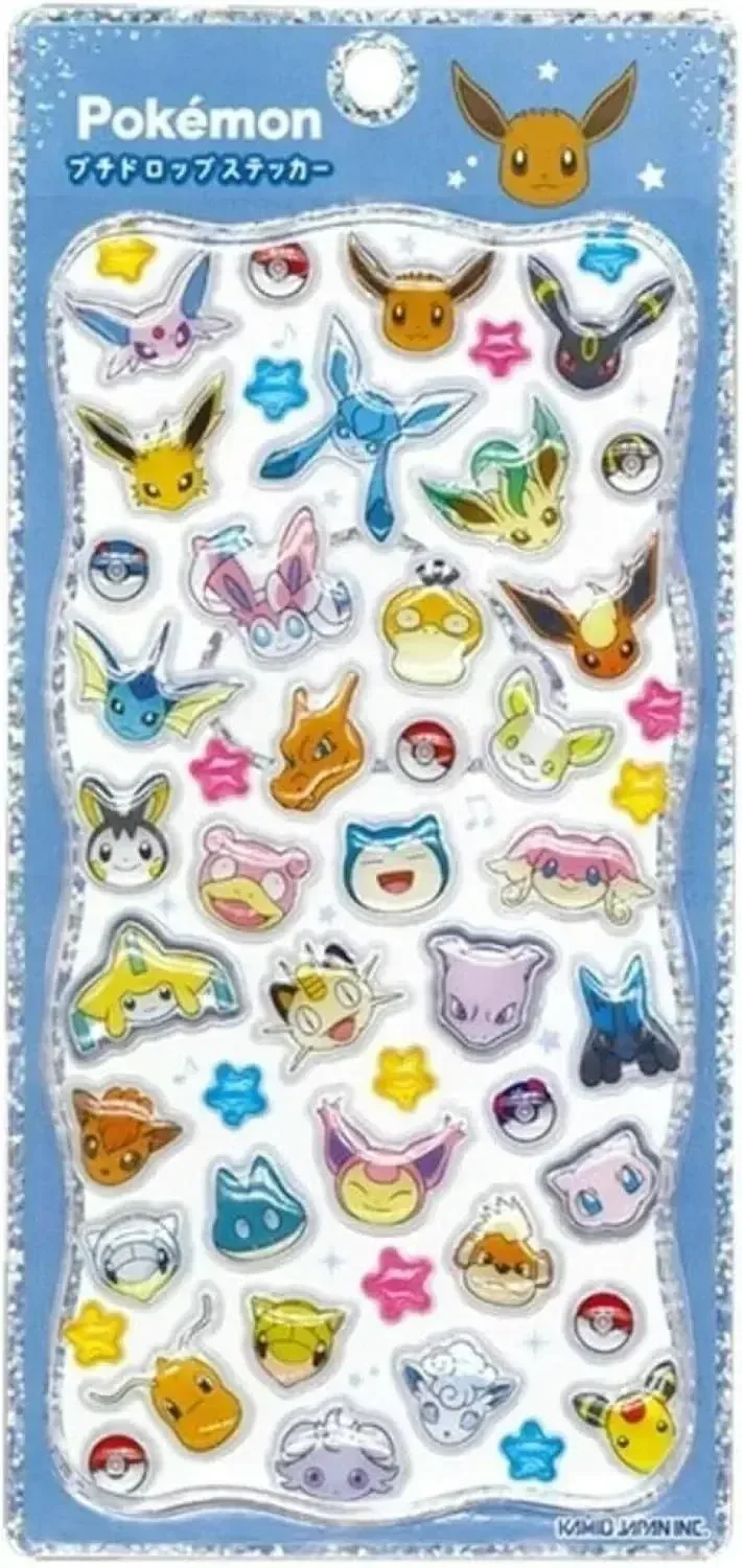 Kamio Pokemon Petite Drop Face Sticker 2 Purple Glossy Sheet