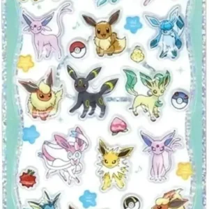 Kamio Pokemon Petite Drop Sticker Eevee Glossy Moisture 16x7cm