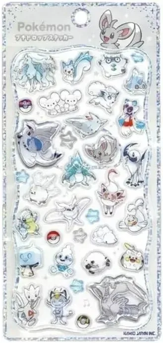 Kamio Pokemon Petite Drop Sticker White, Reuse Not Intended Decor