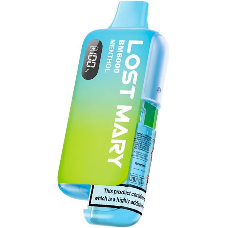 Menthol Lost Mary BM6000 pod vape kit 12ml