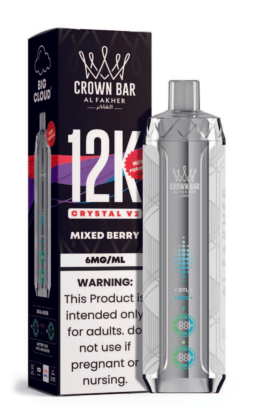 Mixed Berry Al Fakher Crown Bar Crystal V2 12K