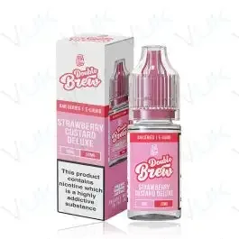 Ohm Brew Double Brew Bar Series Strawberry Custard Deluxe Nic Salt
