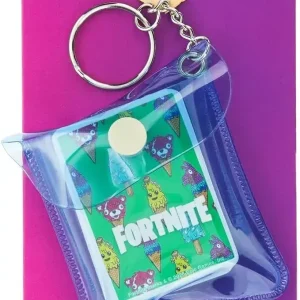 Paladone Fortnite Keychain Mini Playing Cards Clear Case Set