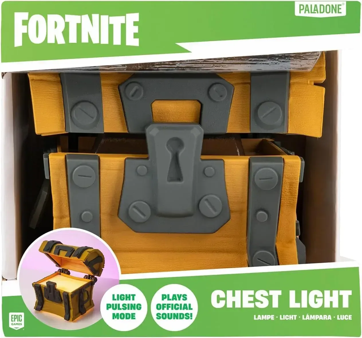 Paladone Fortnite Loot Chest Light 15 cm Orange Sound Effect