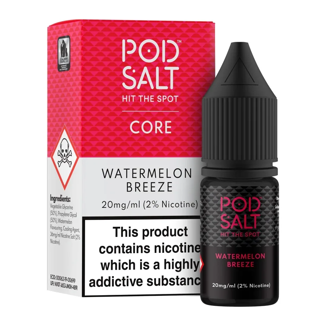 Pod Salt Watermelon Breeze 10ml Nicotine Salt E-Liquid