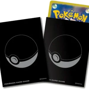 Pokemon Monster Ball Sleeves Deck Shield Pro Card, Black 64 Pack