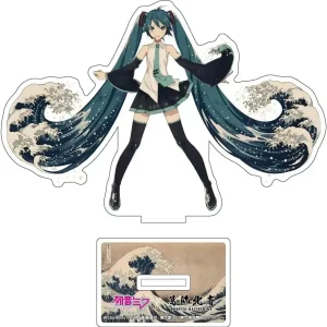 Presence Hatsune Miku Display Hokusai Art Acrylic Stand 5.9in