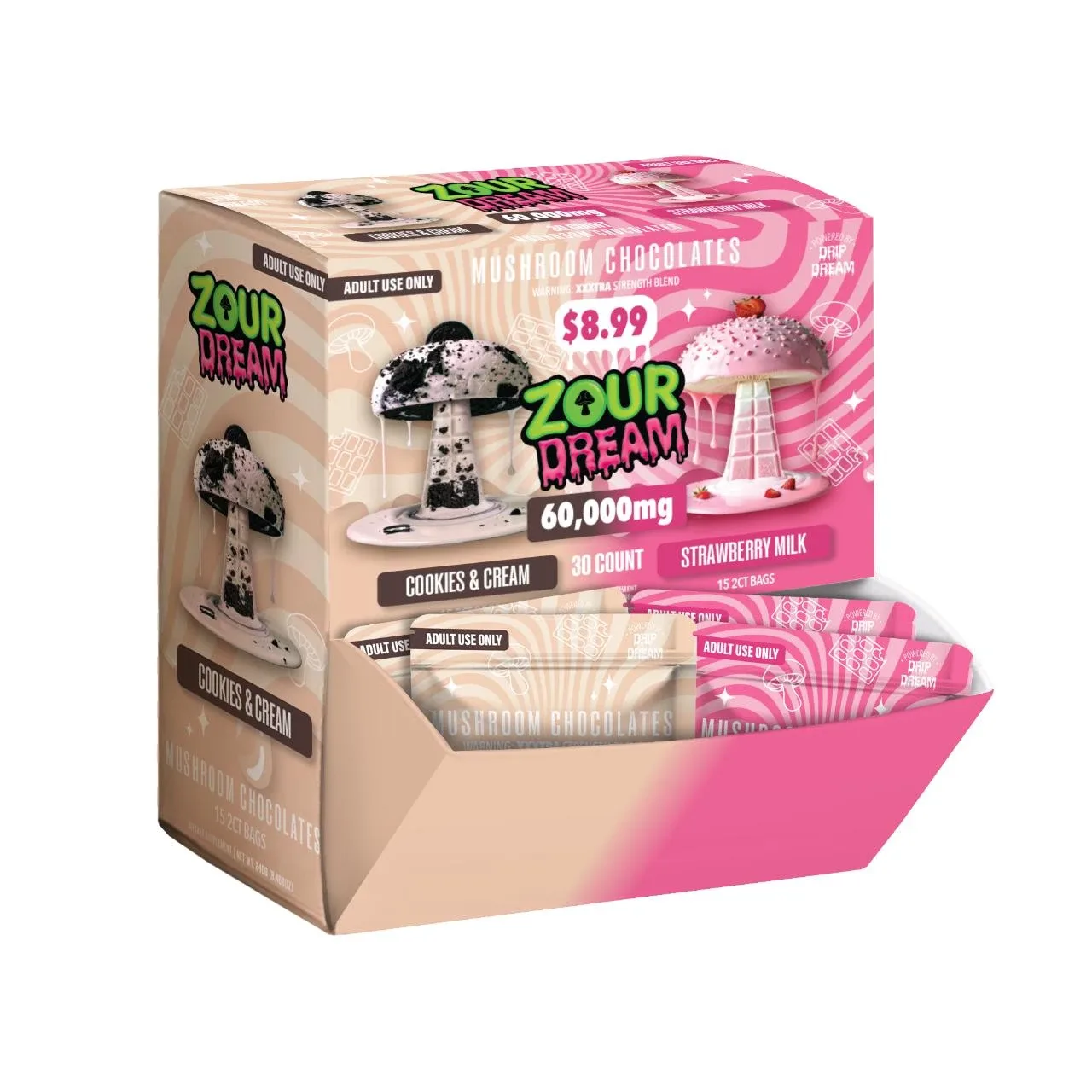 Zour Dream Mushroom Chocolate 60000MG | 30 Count