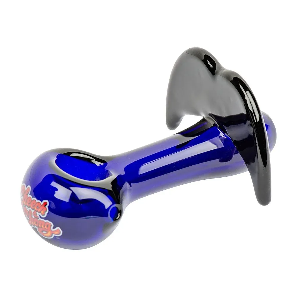 Cheech & Chong Glass Moustache Ride Spoon Pipe | 4" - Image 2