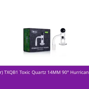 Toxic Glass (Banger) TXQB1 Toxic Quartz 14MM 90° Hurricane Fully Welded Terp Slurper Set