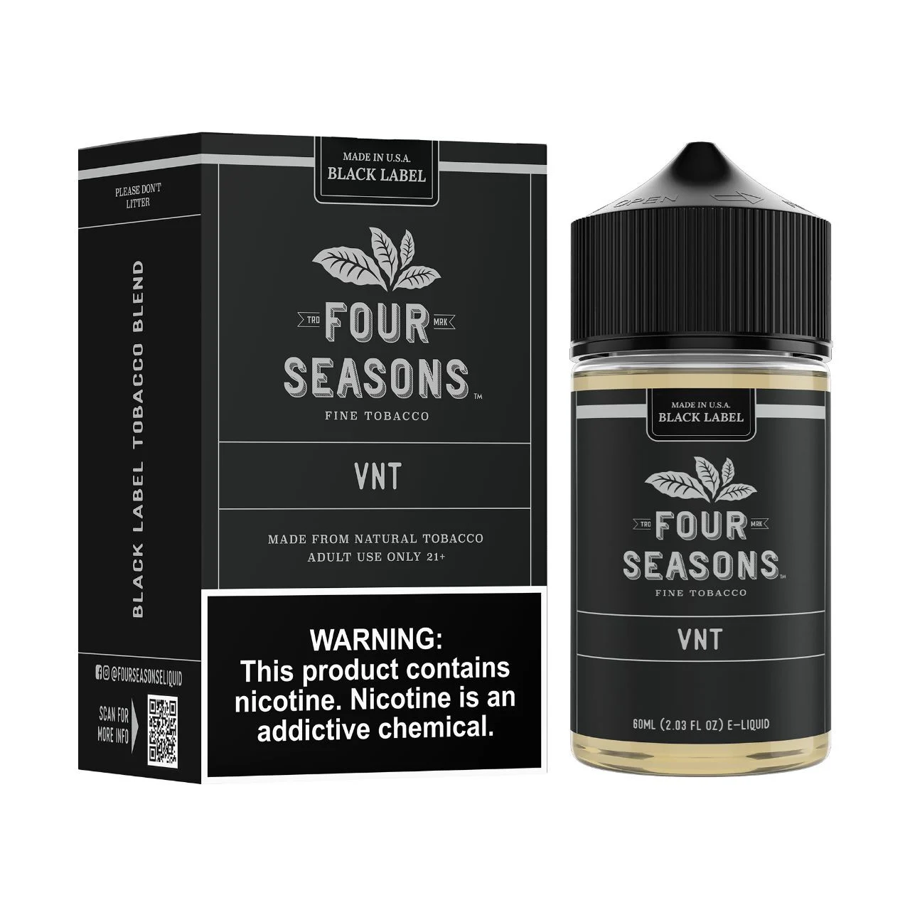 Vanilla Nut Tobacco (VNT) 60ml E-Juice | Four Seasons